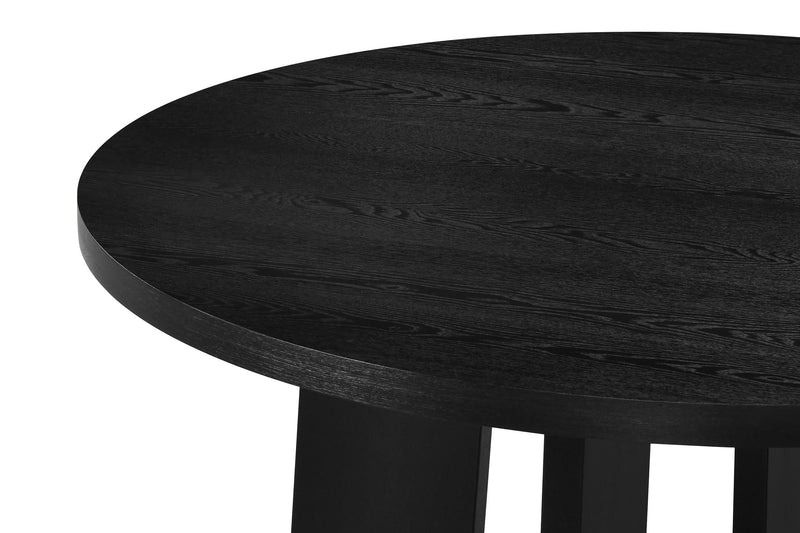Strouse 47-inch Round Wood Dining Room Table Black - 193940BLK