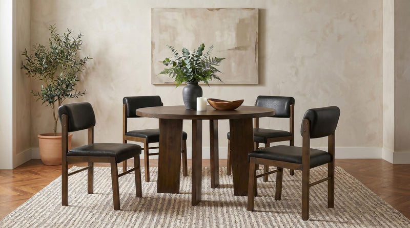 Strouse 47-inch Round Wood Dining Room Table Walnut - 193940WAL