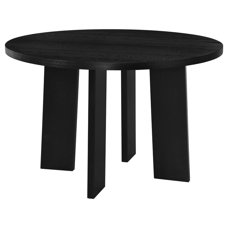 Strouse 5-piece Dining Set Cream and Black - 193940BLK-S5D