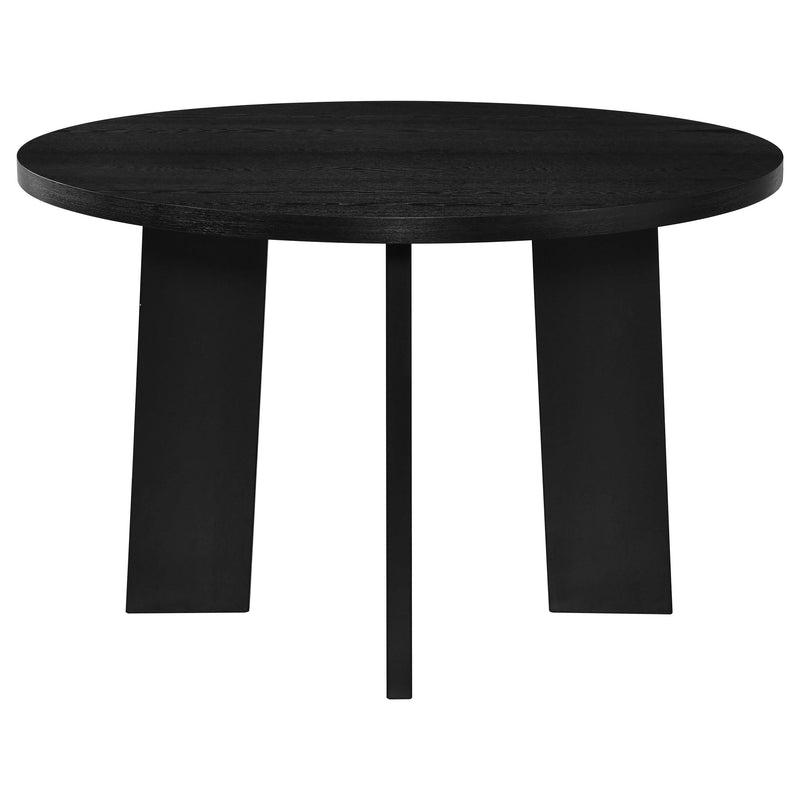 Strouse 5-piece Dining Set Cream and Black - 193940BLK-S5D