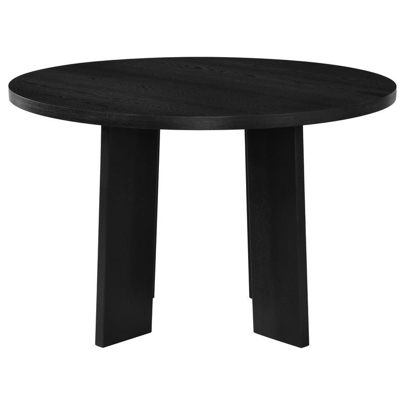 Strouse 5-piece Dining Set Cream and Black - 193940BLK-S5D