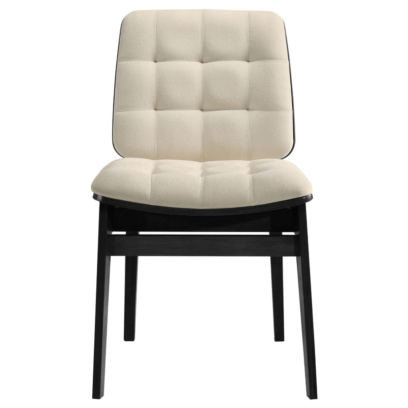 Strouse 5-piece Dining Set Cream and Black - 193940BLK-S5D
