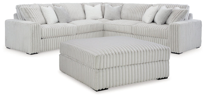Stupendous Alloy 3-Piece Sectional with Ottoman from Ashley - Lara Furniture