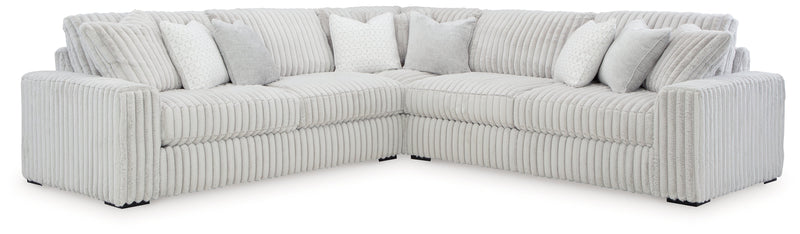 Stupendous Alloy 3-Piece Sectional with Ottoman from Ashley - Lara Furniture