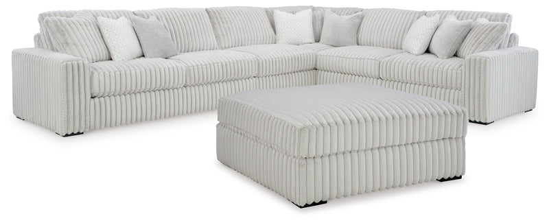 Stupendous Alloy 4-Piece Sectional with Ottoman from Ashley - Lara Furniture
