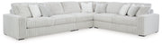 Stupendous Alloy 4-Piece Sectional with Ottoman from Ashley - Lara Furniture