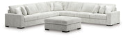Stupendous Alloy 5-Piece Sectional with Ottoman from Ashley - Lara Furniture