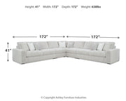 Stupendous Alloy 5-Piece Sectional with Ottoman from Ashley - Lara Furniture
