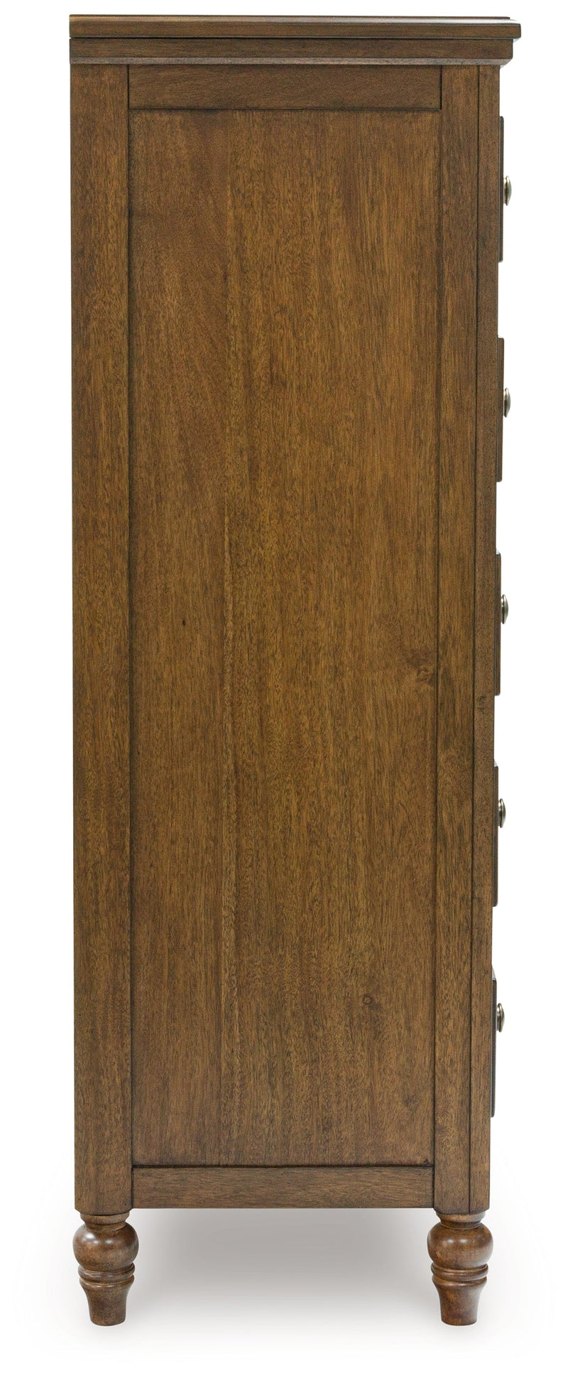 Sturlayne Queen Upholstered Panel Bed with Mirrored Dresser and Chest in Brown from Ashley - Lara Furniture