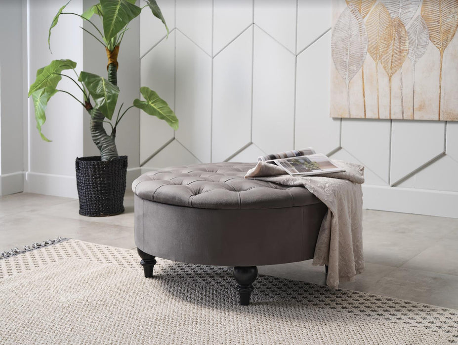 Suave Storage Ottoman (Vika Grey) - Gate FurnitureOttoman
