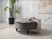Suave Storage Ottoman (Vika Grey) - Lara FurnitureOttoman