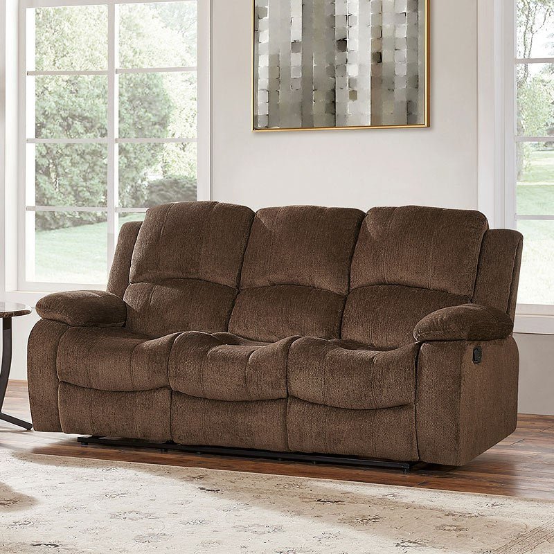 Subaru Coffee Reclining Living Room Set - Lara FurnitureLiving Room Set