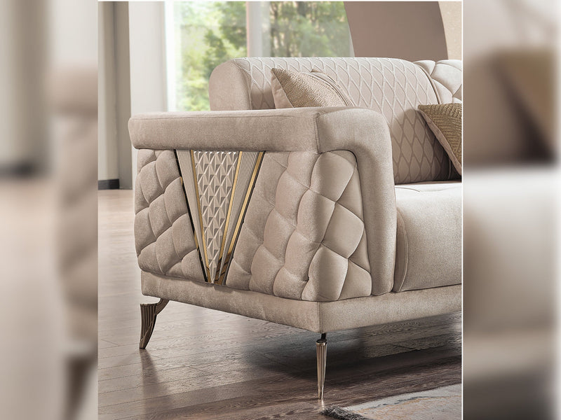 Sultan Elf Convertible Loveseat in Grey - 200-ELIF-SUL-A101-2
