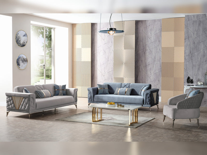 Sultan Elf Convertible Loveseat in Grey - 200-ELIF-SUL-A101-2