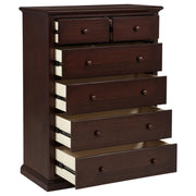 Sumerlin 6-drawer Bedroom Chest of Drawers Cappuccino - 460595CAP