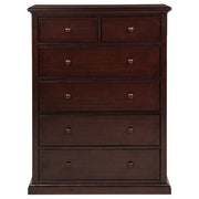 Sumerlin 6-drawer Bedroom Chest of Drawers Cappuccino - 460595CAP