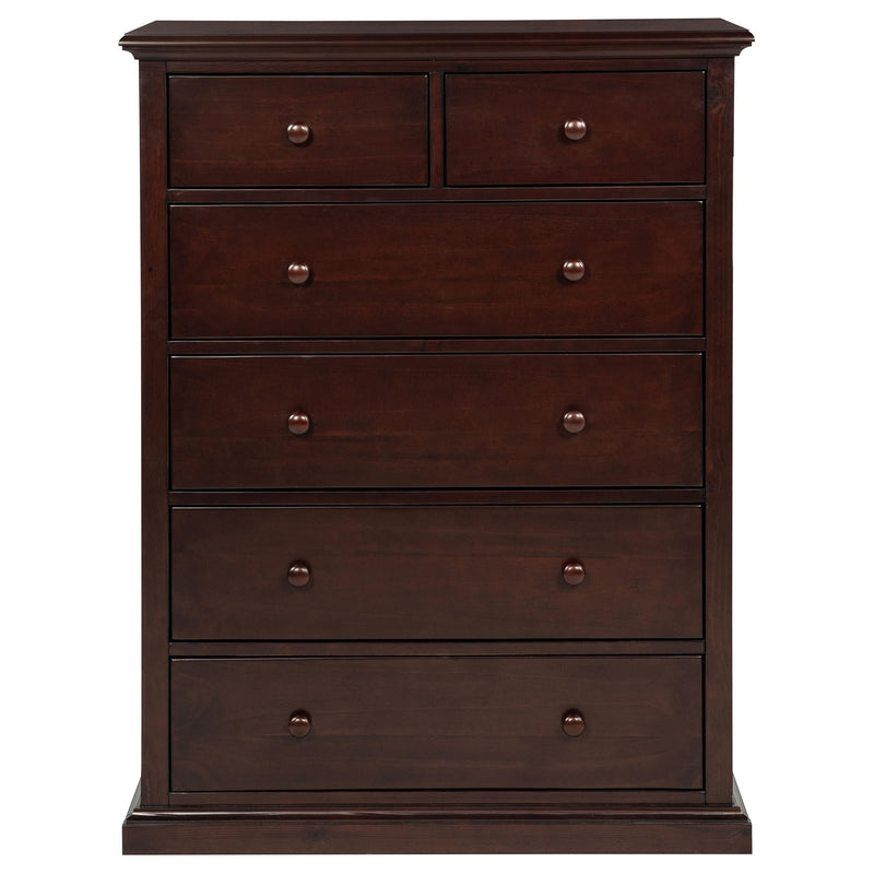 Sumerlin 6-drawer Bedroom Chest of Drawers Cappuccino - 460595CAP