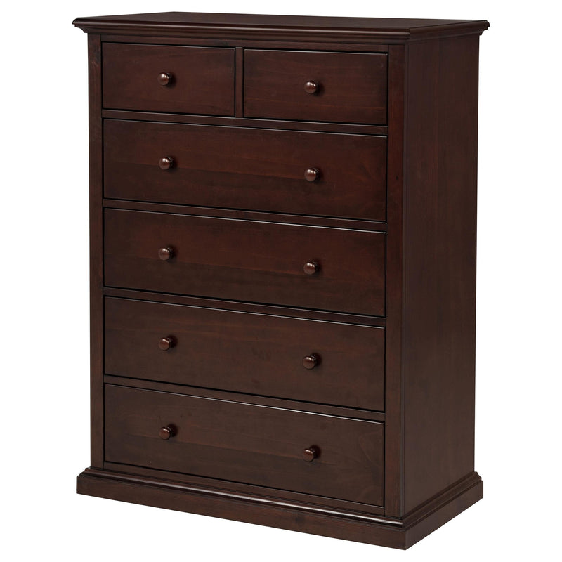 Sumerlin 6-drawer Bedroom Chest of Drawers Cappuccino - 460595CAP