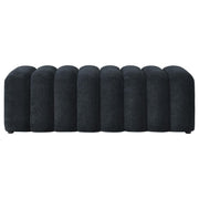Summer Chenille Upholstered Channel Accent Bench Black - 910413