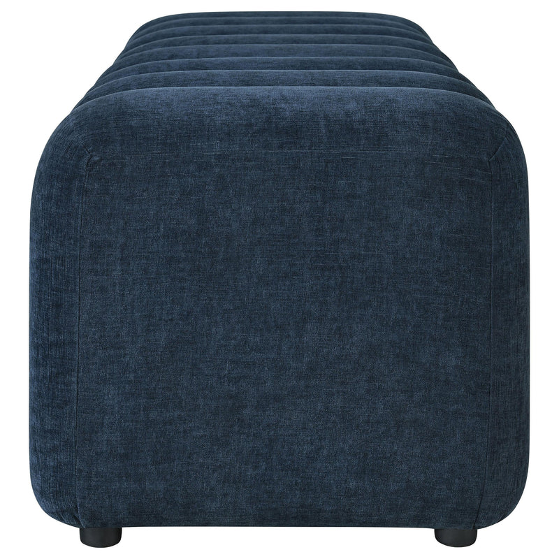 Summer Upholstered Channel Accent Bench Navy - 910410
