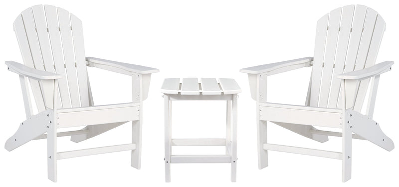 Sundown Treasure 2 Outdoor Chairs with End Table in White - PKG008188