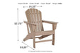 Sundown Treasure Grayish Brown Adirondack Chair - Gate FurnitureLounge Chair