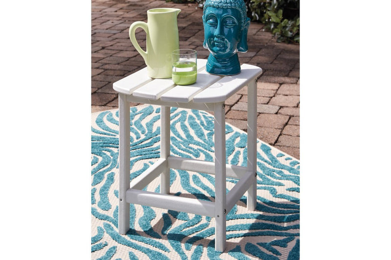 Sundown Treasure White End Table - Lara FurnitureTable