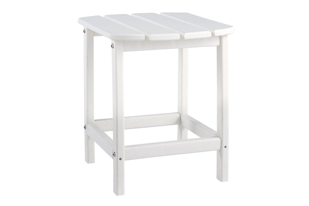 Sundown Treasure White End Table - Gate FurnitureTable