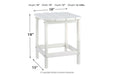 Sundown Treasure White End Table - Gate FurnitureTable