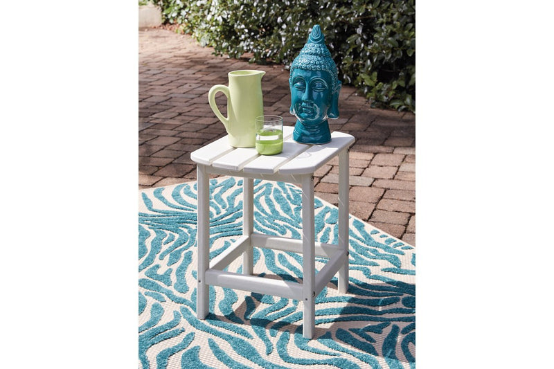 Sundown Treasure White End Table - Lara FurnitureTable