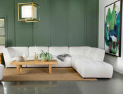 Sunny 6-piece Upholstered Modular Sectional Sofa Ivory Sherpa - 551621-SET