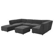 Sunny Upholstered Armless Chair Dark Charcoal - 552081