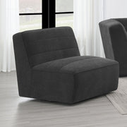 Sunny Upholstered Armless Chair Dark Charcoal - 552081