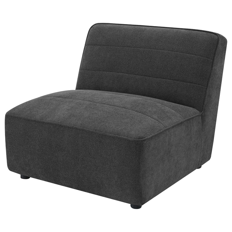 Sunny Upholstered Armless Chair Dark Charcoal - 552081