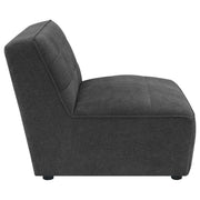 Sunny Upholstered Armless Chair Dark Charcoal - 552081