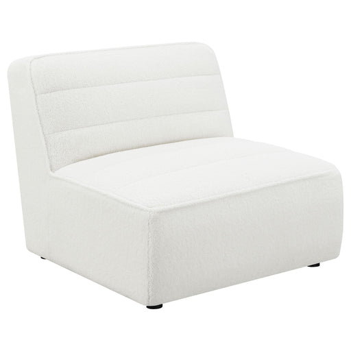 Sunny Upholstered Armless Chair Ivory Sherpa - 551621