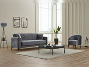 Suny 3-pieces (Sofa & Loveseat & Chair) Livingroom in Grey - 200-SIM-SUN-VELVET412-321