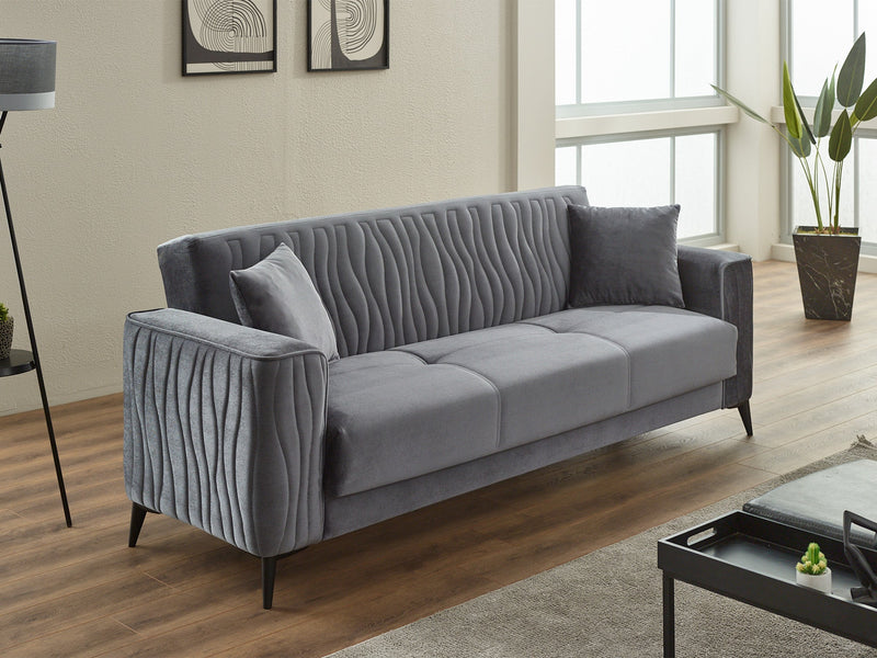 Suny Convertible Loveseat in Beige - 200-SIM-SUN-VELVET260-2