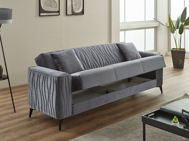 Suny Convertible Loveseat in Beige - 200-SIM-SUN-VELVET260-2