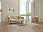 Suny Convertible Sofa in Beige - 200-SIM-SUN-VELVET260-3
