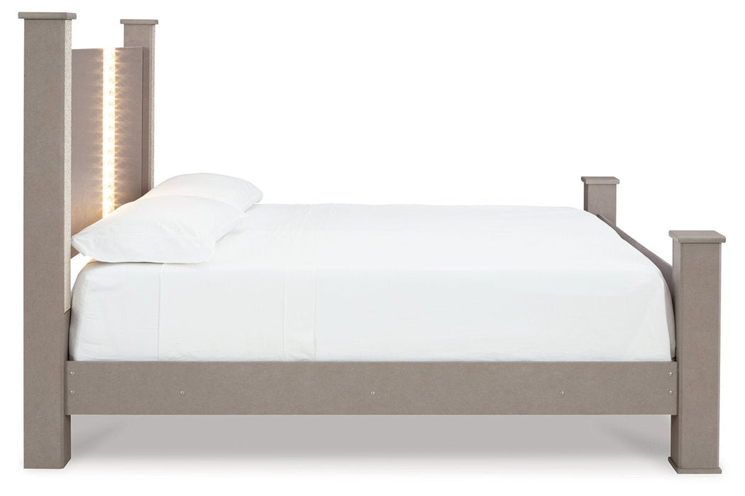 Surancha Gray Poster Bedroom Set - Gate FurnitureBedroom Set