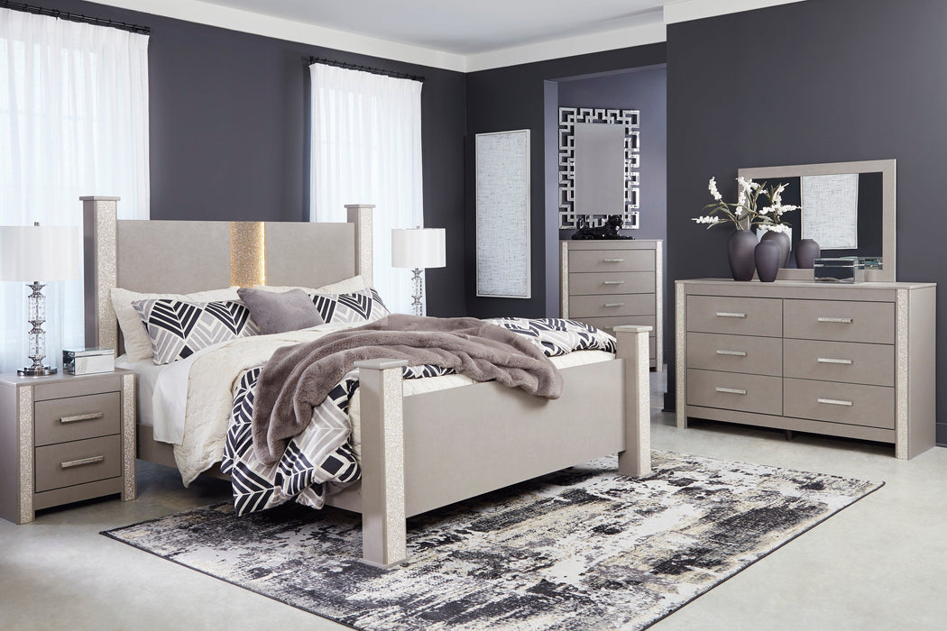 Surancha Gray Poster Bedroom Set - Gate FurnitureBedroom Set