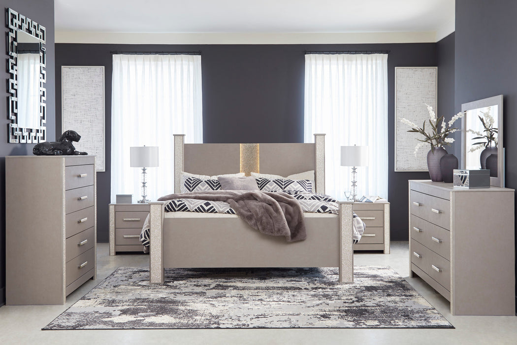 Surancha Gray Poster Bedroom Set - Gate FurnitureBedroom Set