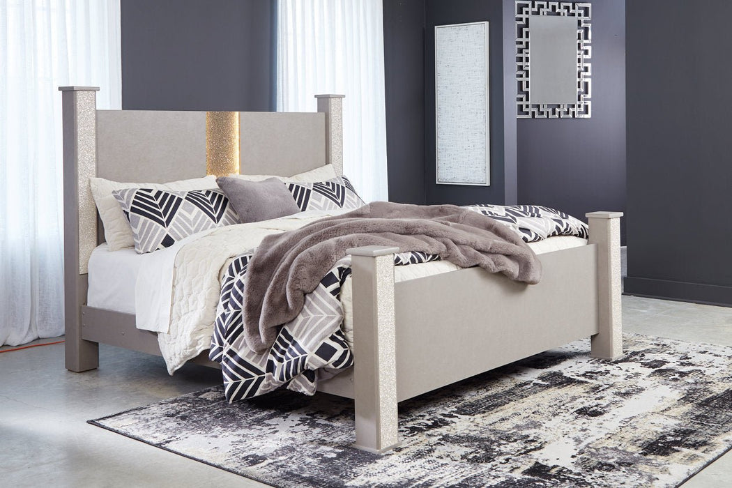Surancha Gray Poster Bedroom Set - Gate FurnitureBedroom Set