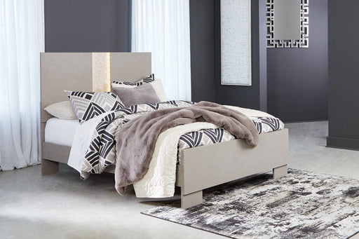 Surancha Gray Queen Panel Bed - Gate FurnitureQueen Bed