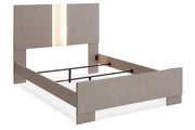 Surancha Gray Queen Panel Bed - Gate FurnitureQueen Bed