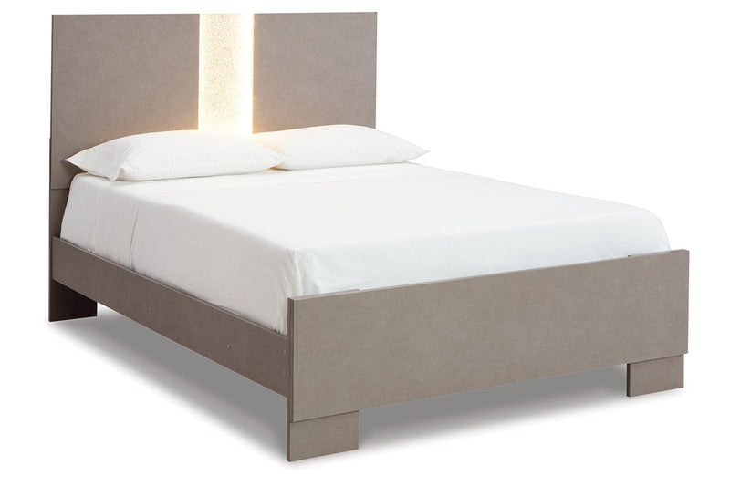 Surancha Gray Queen Panel Bed - Gate FurnitureQueen Bed