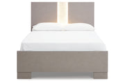 Surancha Gray Queen Panel Bed - Gate FurnitureQueen Bed