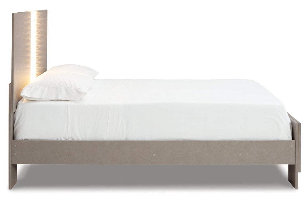 Surancha Gray Queen Panel Bed - Gate FurnitureQueen Bed