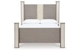 Surancha Gray Queen Poster Bed - Gate FurnitureQueen Bed